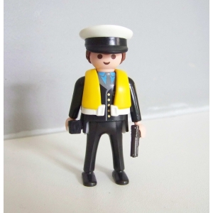 PLAYMOBIL (Z3124) PORT - Officier Homme Policier Vedette Patrouille Douane 5263