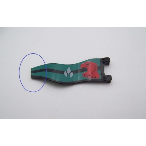 PLAYMOBIL (L731) MOYEN-AGE - Drapeau Vert Chevalier Faucon Rouge 4866 4872 Cassé