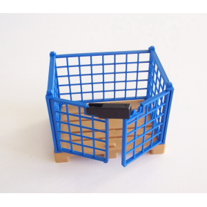 PLAYMOBIL (Z402) PORT - Cage Grille sur Palette Zone Chargement 4135 4474 4447