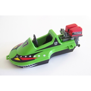 PLAYMOBIL (Z525) MER - Hors Bord de Compétition Vert 3041 Complet