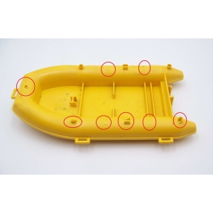 PLAYMOBIL (Z5c06) MER - Zodiac Bateau Pneumatique Jaune 3479 (Petites Casses)