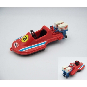 PLAYMOBIL (Z529) MER - Hors Bord Compétition Rouge 3538 Complet