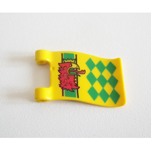 PLAYMOBIL (L726) MOYEN-AGE - Drapeau Chevaliers de l'Aigle Rouge 3887