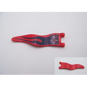 PLAYMOBIL (L757) MOYEN-AGE - Drapeau Rouge & Bleu Chevalier Nain 70378