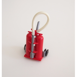 PLAYMOBIL (G1249) POMPIERS - Extincteur Double sur Chariot Argenté 3883