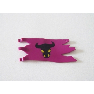 PLAYMOBIL (L742) MOYEN-AGE - Drapeau Violet Tête de Taureau Noir Barbares 4435