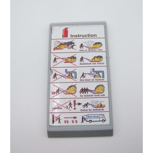 PLAYMOBIL (G1236) POMPIERS - Panneau Enseigne Instructions Caserne 3175 (abimé)