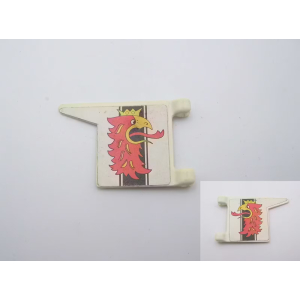 PLAYMOBIL (L732) MOYEN-AGE - Drapeau Chevaliers de l'Aigle Rouge Vintage 3265