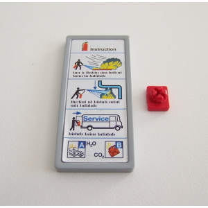PLAYMOBIL (G1252) POMPIERS - Panneau Enseigne Secours pour Caserne 3175