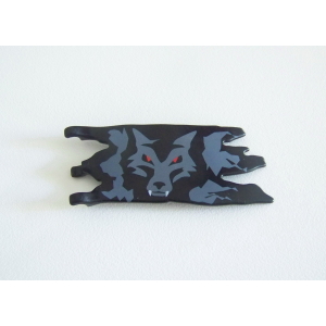 PLAYMOBIL (L740) MOYEN-AGE - Drapeau Noir Tête de Loup Chevalier 4810
