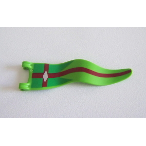PLAYMOBIL (L738) MOYEN-AGE - Drapeau Etendard Vert Croix Tournoi Chevaliers 3287