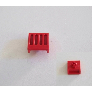 PLAYMOBIL (G444) POMPIERS - Clips Rouge Lumière Caserne 3386 5361