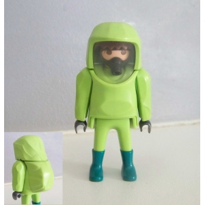 PLAYMOBIL (G2205) POMPIERS - En tenue Décontamination Matières Dangereuses 3180
