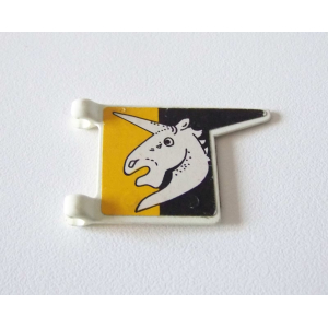 PLAYMOBIL (L701) MOYEN-AGE - Drapeau de la Licorne Jaune & Noir Vintage 3265
