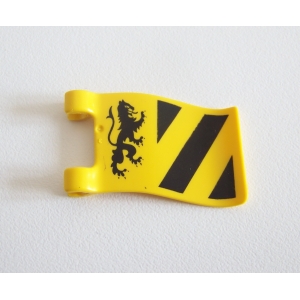 PLAYMOBIL (L725) MOYEN-AGE - Drapeau Chevaliers du Lion Noir 3653