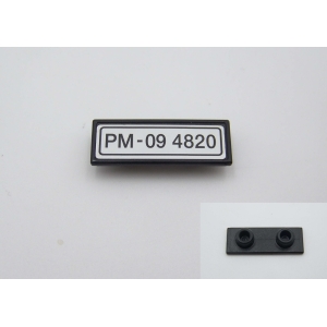 PLAYMOBIL (G3289) POMPIERS - 1 Plaque d'Immatriculation Camion 4820