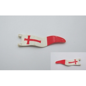 PLAYMOBIL (L713) MOYEN-AGE - Drapeau de Croisé Rouge 4670 (abimé)