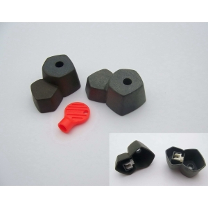 PLAYMOBIL (I1c06) DECOR - Lot de 2 Rocher Gris Foncé Petit Jauni