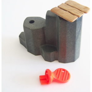 PLAYMOBIL (I125) DECOR - Rocher Gris Foncé avec Plate-Forme Jauni