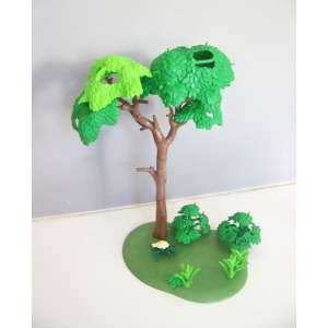 PLAYMOBIL (I256) VEGETATION - Décor Plantes & Arbre pour Poste Observation 4208