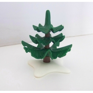 PLAYMOBIL (I2108) VEGETATION - Petit Sapin 7cm sur Sol Blanc 3850 4885 5956 9280
