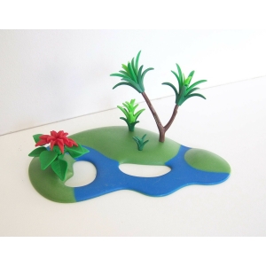 PLAYMOBIL (I289) VEGETATION - Décor Arbre & Plantes Marécage Rivière T-Rex 4171
