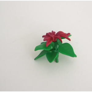 PLAYMOBIL (I2118) VEGETATION - Plante Feuilles Pointues Coeur Rouge 4172