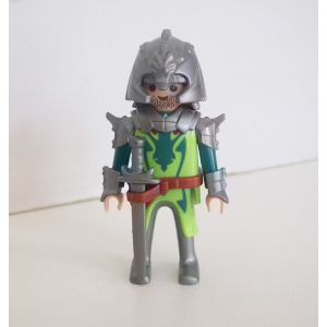 PLAYMOBIL (L42123) MOYEN-AGE - Chevalier du Dragon Vert Chef Catapulte 4840 5911