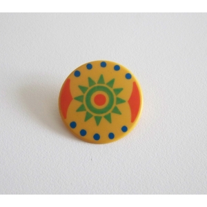 PLAYMOBIL (E157) INDIENS - Bouclier Rond à Motifs avec Soleil 3870