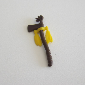 PLAYMOBIL (E167) INDIENS - Tomahawk Hache Marron Foncé avec Plumes