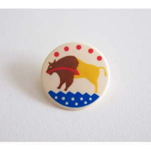 PLAYMOBIL (E155) INDIENS - Bouclier Rond à Motifs avec Bison