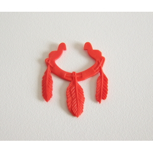 PLAYMOBIL (E161) INDIENS - Plumes Rouges pour Décoration Ornement de Bouclier