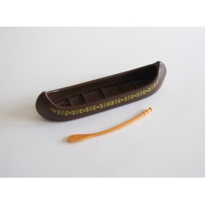 PLAYMOBIL (E122) INDIENS - Canoe Marron avec Décorations & Pagaie 3397