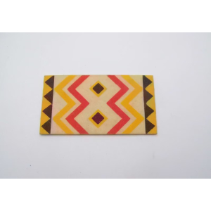 PLAYMOBIL (E148) INDIENS - Tapis Décorations Orange Jaune Noire Campement Tipi