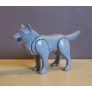 PLAYMOBIL (E238) INDIENS - Loup Gris Gueule Ouverte Western Aventure