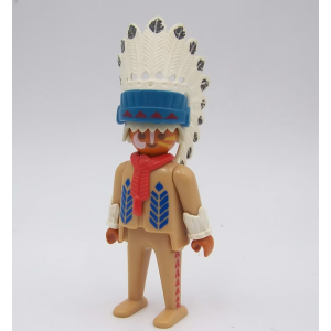 PLAYMOBIL (E266) INDIENS - Vieux Chef Guerrier 3733