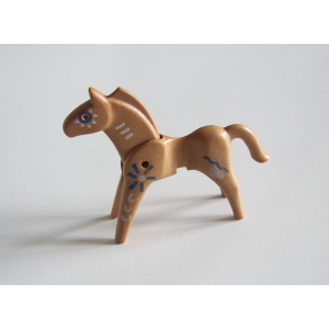 PLAYMOBIL (E248) INDIENS - Cheval Beige Peintures de Guerre Campement 3733 3396