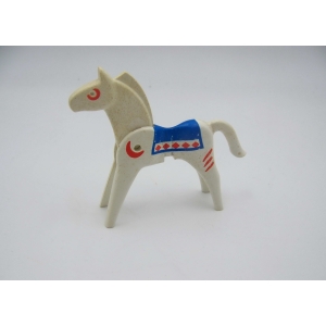 PLAYMOBIL (E2c06) INDIENS - Cheval Blanc Outlaw 3878 Abimé