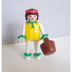 PLAYMOBIL (E419) INDIENS - Squaw Femme avec Panier du Set Vintage 3406 de 1976