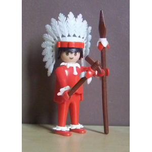 PLAYMOBIL (E401) INDIENS - Chef du Set Vintage 3406 de 1976