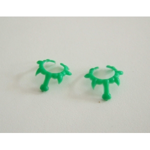 PLAYMOBIL (E525) INDIENS - Lot de Cols Décorations Vert Vintage