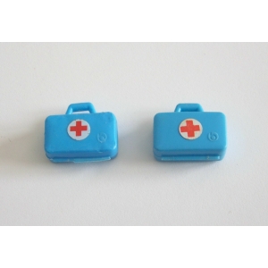PLAYMOBIL (Y11c15) HOPITAL - Lot 2 Valises Secours Croix Rouge 3254 3144 Abimées