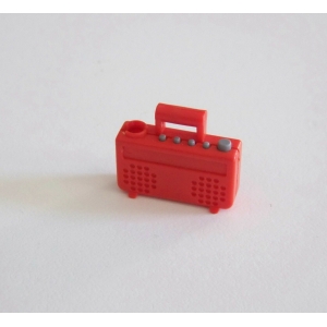 PLAYMOBIL (Y1150) HOPITAL - Poste Radio Rouge Vintage  (Sans Antenne)