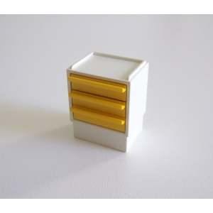 PLAYMOBIL (Y1236) HOPITAL - Meuble Blanc 3 Tiroirs Jaune Cabinet Dentiste 3927