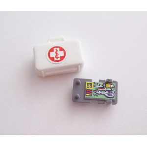 PLAYMOBIL (Y1217) HOPITAL - Valise Secours Blanche avec Autocollant de Contenu