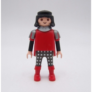 PLAYMOBIL (L42138) MOYEN-AGE - Soldat Rouge du Château du Loup 4440
