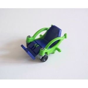 PLAYMOBIL (Y1296) HOPITAL - Corps de Fauteuil Roulant Bleu Vert 3928 A Complèter