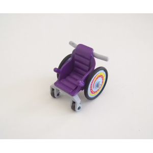 PLAYMOBIL (Y12113) HOPITAL - Chaise Fauteuil Roulant Violet pour Enfant 6663