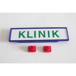 PLAYMOBIL (Y211) HOPITAL - Enseigne Klinik Hopital SystemX avec Attaches 4404