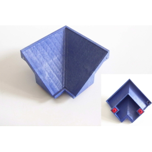 PLAYMOBIL (Y228) HOPITAL - Pan Toit Bleu Angle Inversé 9x8.5cm 4404